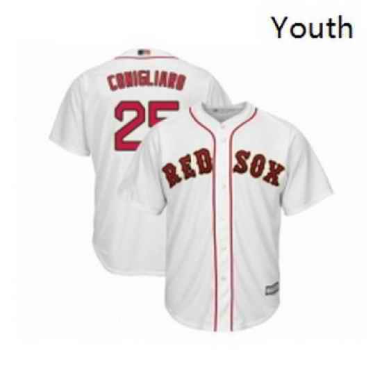 Youth Boston Red Sox 25 Tony Conigliaro Authentic White 2019 Gold Program Cool Base Baseball Jersey